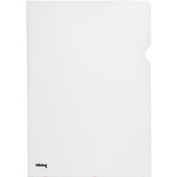 Cartelle a L premium in pp a4 120 micron trasparente opaco con presa per pollice antistatica