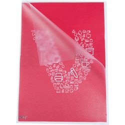 Cartelle a L delux bianco latte in pp a4 165 micron trasparente con presa per pollice antistatica