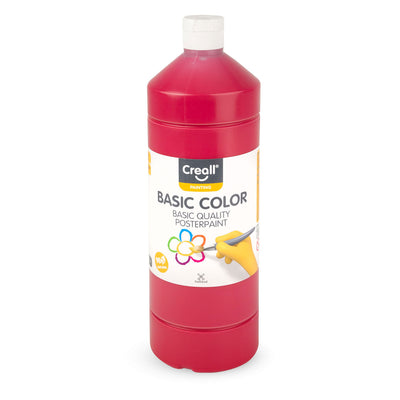 Crealing School Paint Dark Rood, 1 litro