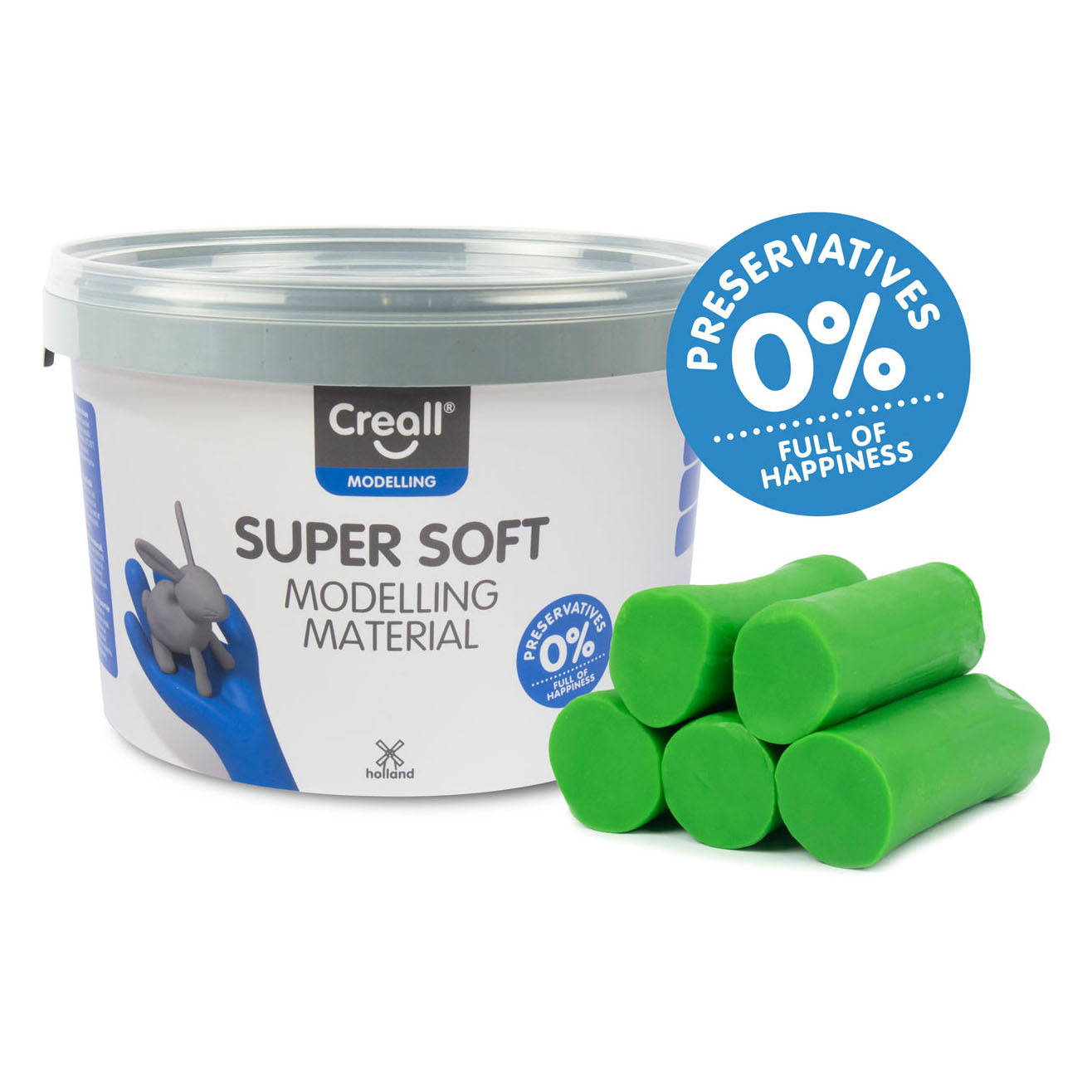 Creall Supersoft Clay Green, 1750gr.