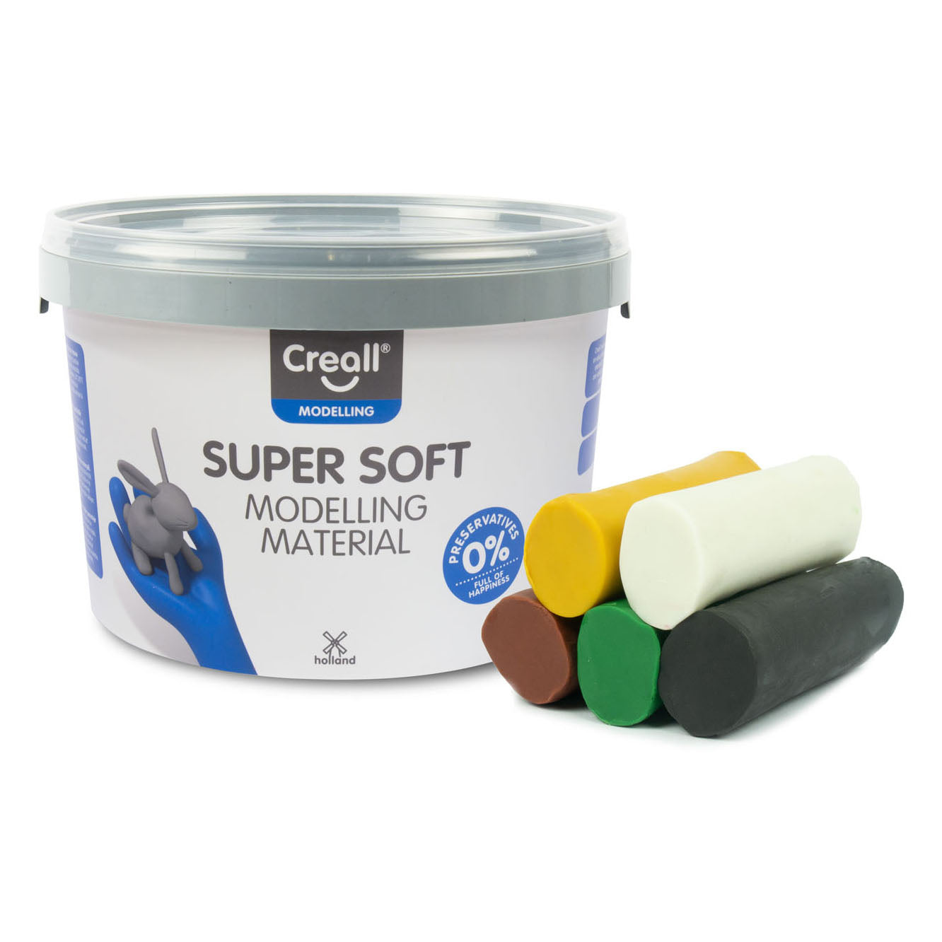 Creall Supersoft Klei Safari kleuren, 1750gr.