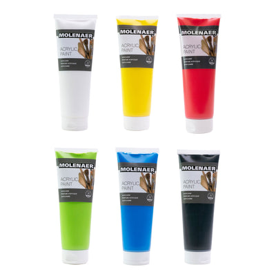 Pintura acrílica de Molenaer, 6x250ml