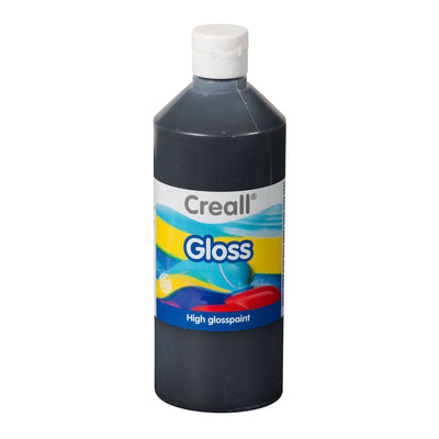 Creall Gloss Gloss Paint Nero, 500 ml