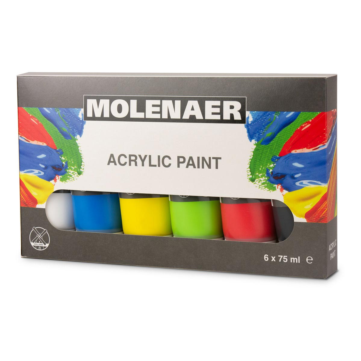 Molenaer acrylverf, 6x75ml