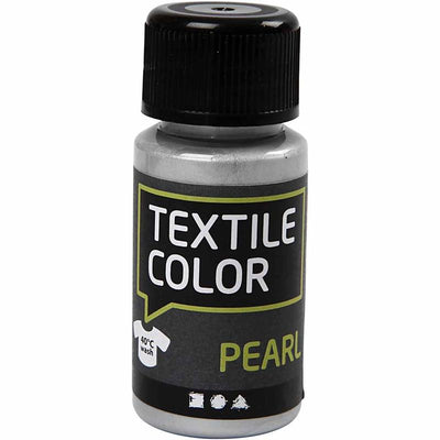 Creative Company Textile Colowing Testile Paint Silver Pearl, 50ml
