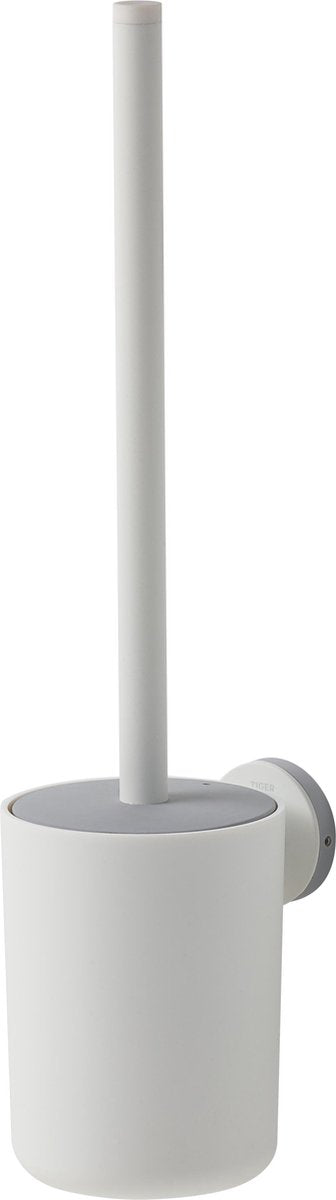Tiger urban - scopino per WC con supporto - scopino per WC con supporto sospeso - senza forare - montaggio a parete - forare o incollare - bianco