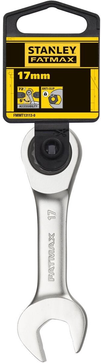 Stanley - llave combinada fatmax rechoncha con trinquete 17 mm - llave de boca - herramienta de llave - 1 pieza(s)