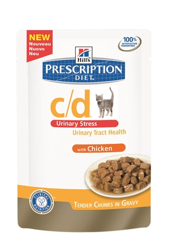 Dieta da prescrizione di Hill Hill's Hill's Feline C D Pollo stress urinario