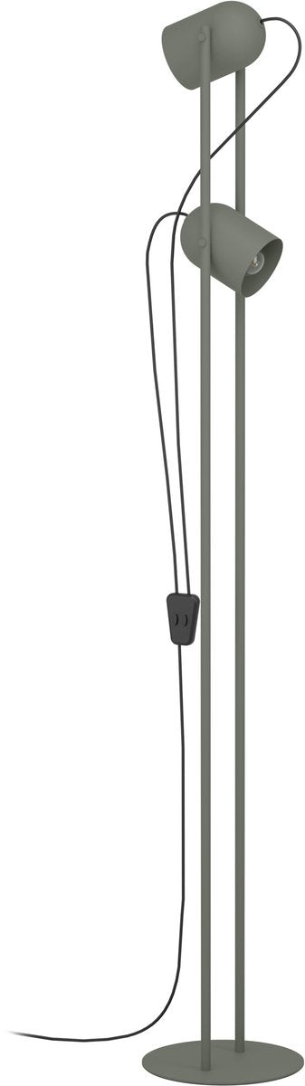 Lampada da terra Eglo Tilston - lampada da lettura - e14 - 142,5 cm - verde - inclinabile