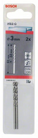 Bosch - punte per metallo hss-g, standard 3 x 33 x 61 mm