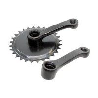 Kgs crankstel fausto 28t | 102mm | staal | zwart