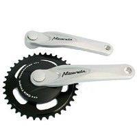 Miranda alpha 1 plato con disco 95mm 33 dientes negro y plata
