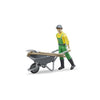Bruder Bworld Farmer con carretilla y herramientas