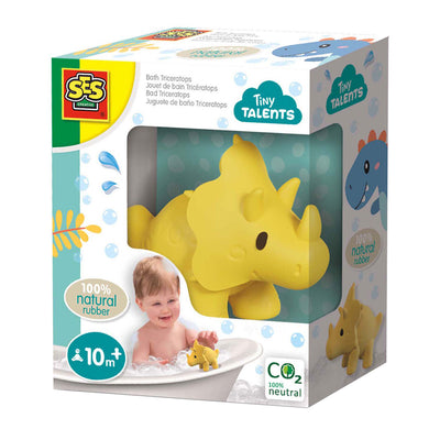 Ses bad triceratops - 100% natuurlijk rubber