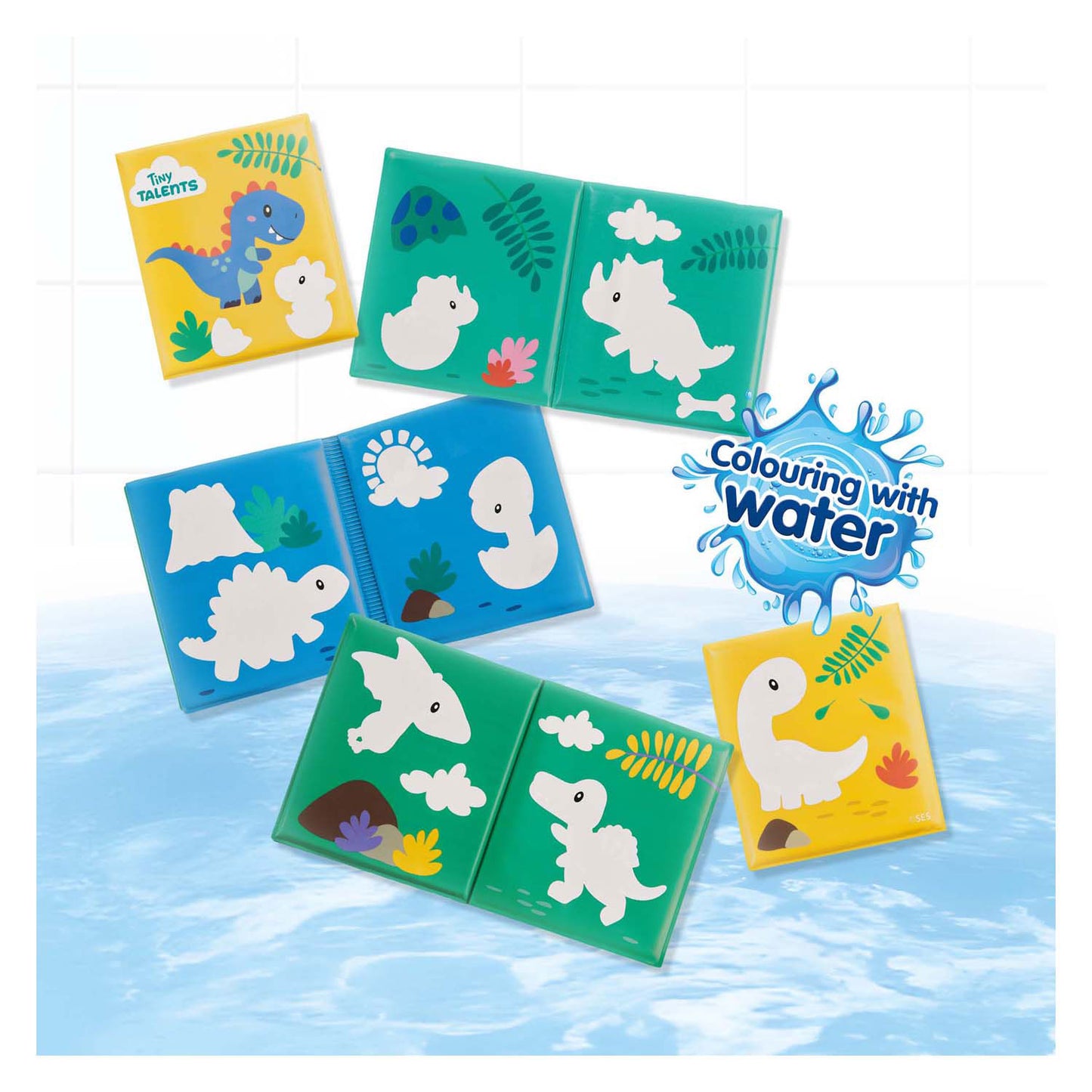 SES BADBOOK - Colori con dinosauri d'acqua