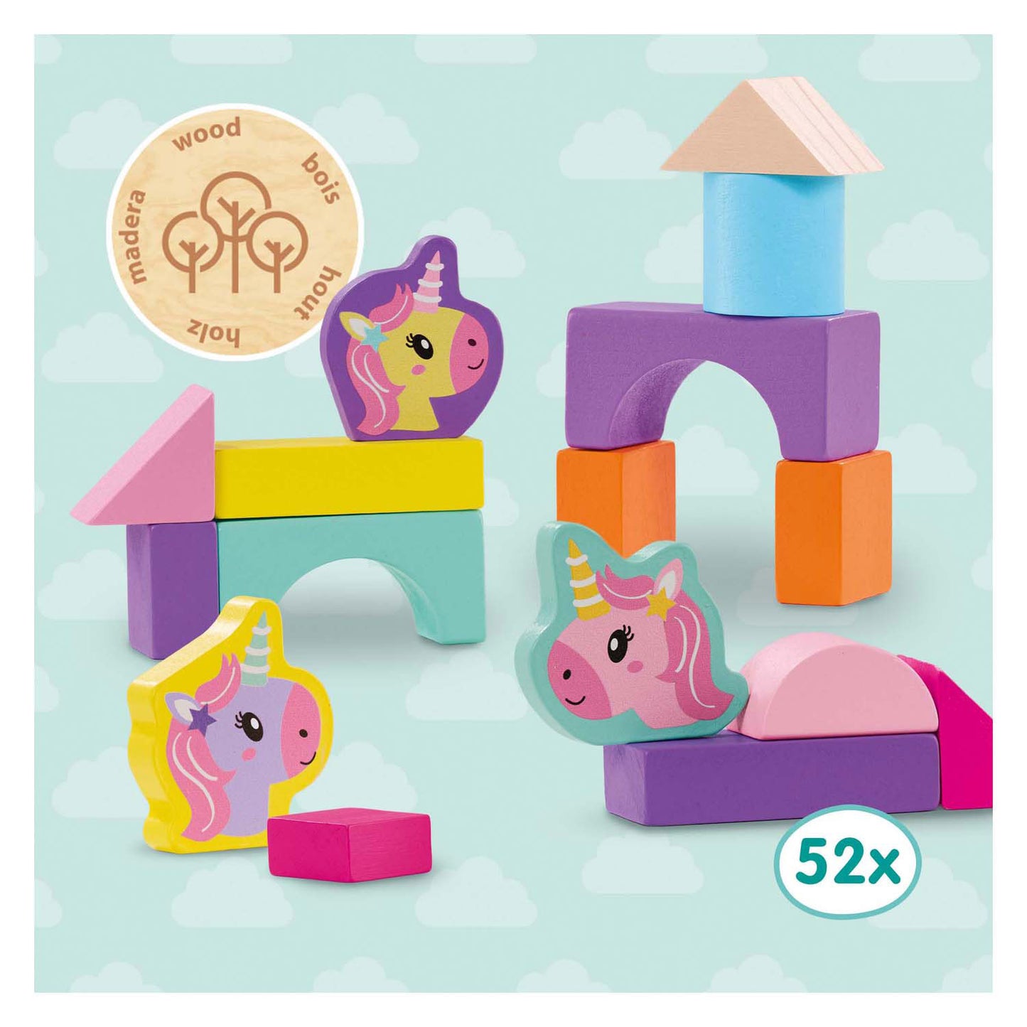 SES BLOQUETES DE MADERA UNICORN, 52º.