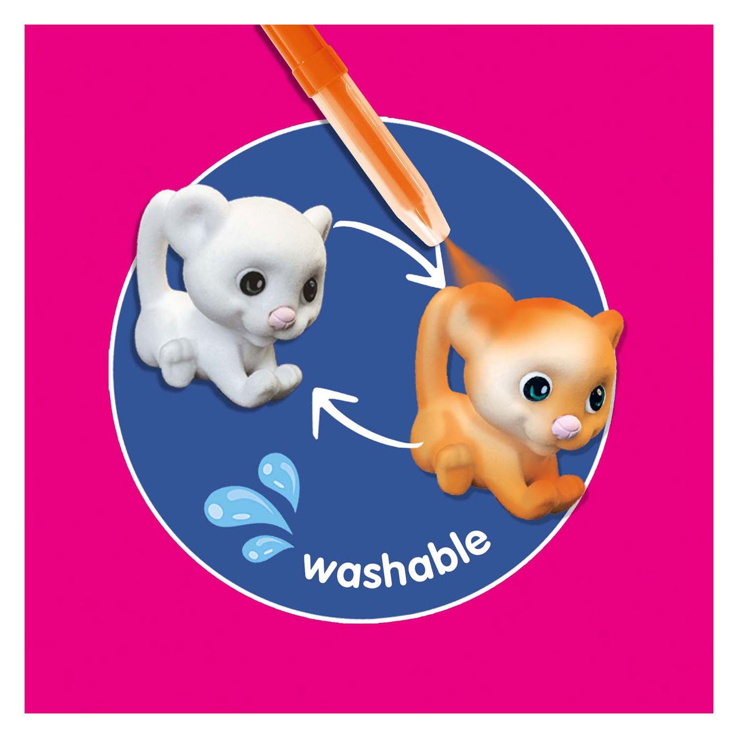 Ses creative ses blow airbrush pens - safari dieren, 6st.