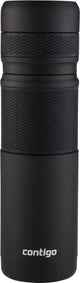 Contigo thermosfles, roestvrijstalen isoleerfles met dubbelwandige vacuümisolatie, voor koffie, thee en ook koude dranken, lekvrij, vaatwasserbestendige dop, bpa-vrij, 740 ml | matte black