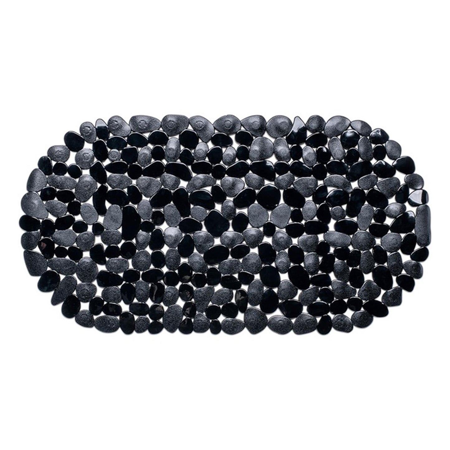 Tappetino da bagno Wicotex antiscivolo pietre 68x35 cm nero
