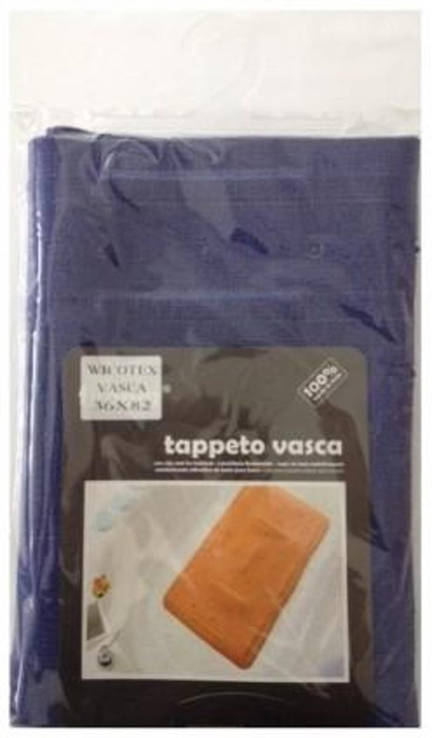 Alfombra de baño antideslizante Wicotex 36x82cm azul