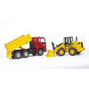 Bruder vrachtwagen en bulldozer