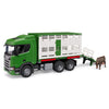 Bruder Scania Super 560R Veepersportwagen con 1 mucca