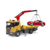 Bruder Scania Super 560R Tork di rimorchio con rubinetto e luce e
