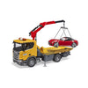 Bruder Scania Super 560R Tork di rimorchio con rubinetto e luce e