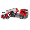 Bruder Man TGS con Rolcontainer e Schäffer Compact Charcher