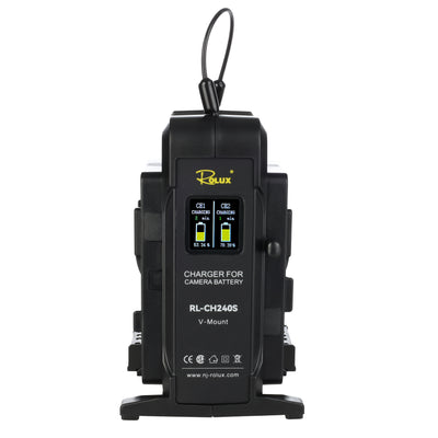 Rolux Double Fast Charger RL-CH240S per batteria a V-Mount