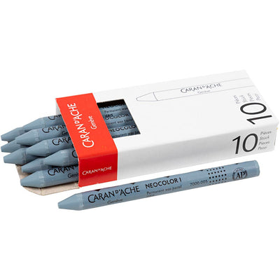 Caran dache caran d'ache neocolor i, largo: 10 cm, grosor 8,5 mm, gris (005), 10 piezas 1 caja