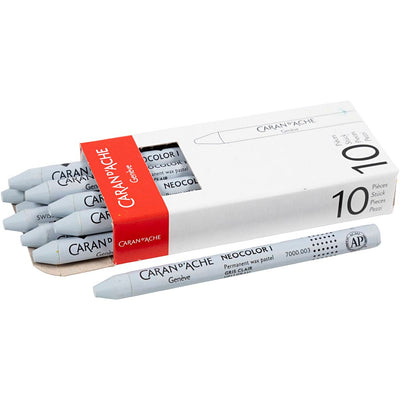 Caran dache caran d'ache neocolor i, largo: 10 cm, grosor 8,5 mm, gris claro (003), 10 piezas 1 caja