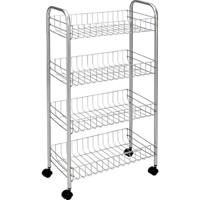 Tomado-Metaltex Tomado-Metaltex cucina da bagno carrello per bagno pisa con 4 cestini neri