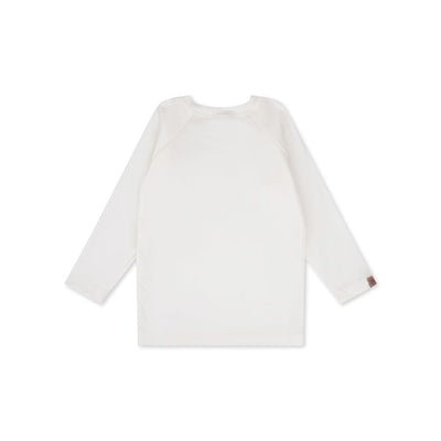 Toni puri | Camicia da nuoto bianca UV con maniche lunghe