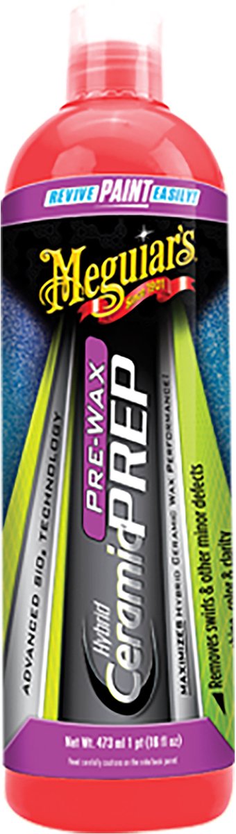 Meguiar's Meguiar's Hybrid Ceramic Pre-wax Prep 473ml - preparatore di vernice per auto - per la protezione della ceramica ibrida - pre-cera che migliora la brillantezza