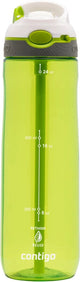 Botella de agua Contigo ashland autospout con pajita | botella grande sin BPA de 720 ml | botella deportiva | botella para beber a prueba de fugas | ideal para la escuela, el gimnasio, andar en bicicleta, correr, caminar | cidra