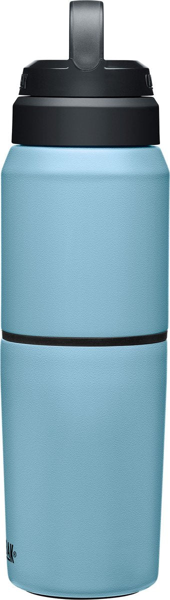 Camelbak multibev sottovuoto in acciaio inossidabile - bottiglia d'acqua con tazza da tè e caffè rimovibile - 500 ml + 350 ml - blu (blu crepuscolo)