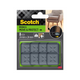 3 m 1070701 - cursori Scotch® Move Protect autoadesivi grigi 24 mm x 24 mm | 7 pezzi