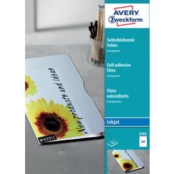 Pellicola autoadesiva Avery zweckform A4 trasparente