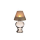 Ideas 4 seasons glazen lamp amber theelichthouder rookgrijs ã˜9xh16cm