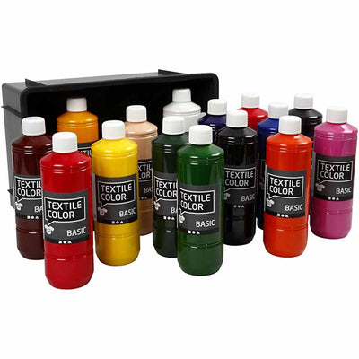 Creativ empresa color textil, varios colores, 15x500 ml 1 caja
