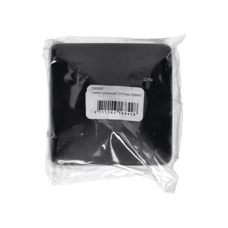 Mack 1069087 - Pirámide decorativa para poste negro 71 mm | 10 piezas