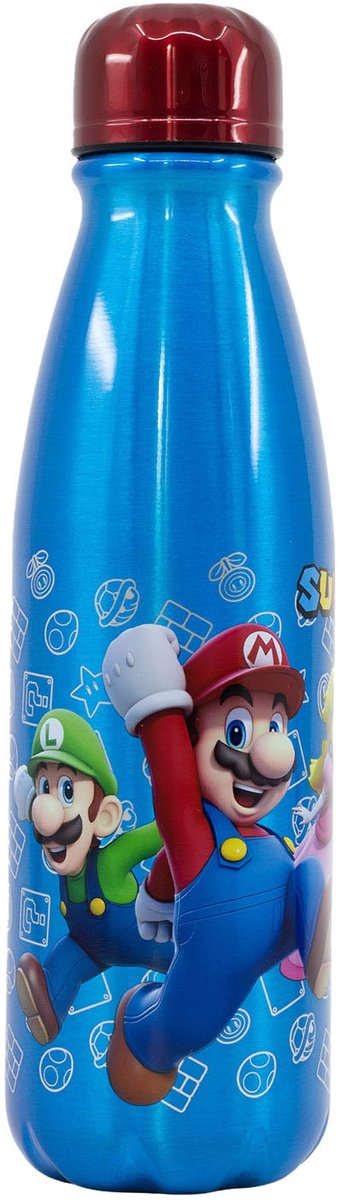 Super Mario Beba Botella de aluminio Super Mario, 600 ml