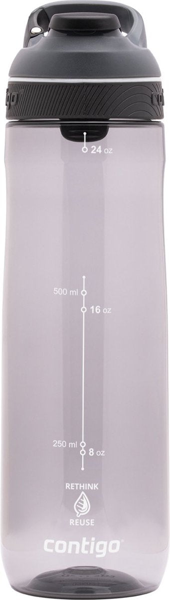 Bottiglia d'acqua Contigo Cortland con chiusura automatica | grande borraccia senza BPA da 720 ml | bottiglia sportiva | borraccia a tenuta stagna | ideale per la scuola, la palestra, il ciclismo, la corsa, le passeggiate | fumo