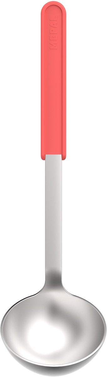 Cucchiaio da zuppa Mepal in acciaio inox chef it - 32 cm - cucchiaio da portata - sta comodamente in mano - lavabile in lavastoviglie - utensili da cucina - corallo