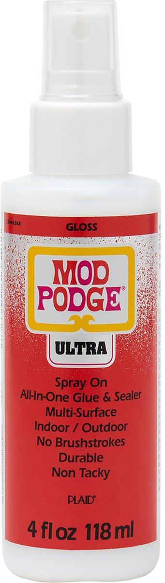 Mod podge • spray ultra gloss (118ml) • colla fissante e sigillante in 1 • flacone spray 118ml