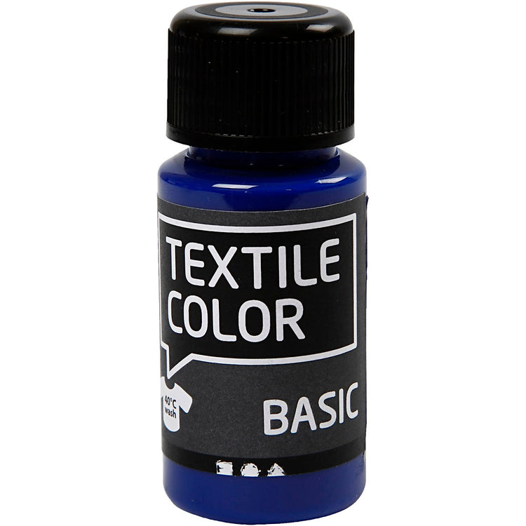 Creative Company Textile Color Semi-copertura Textile Paint Primary Blue, 50ml