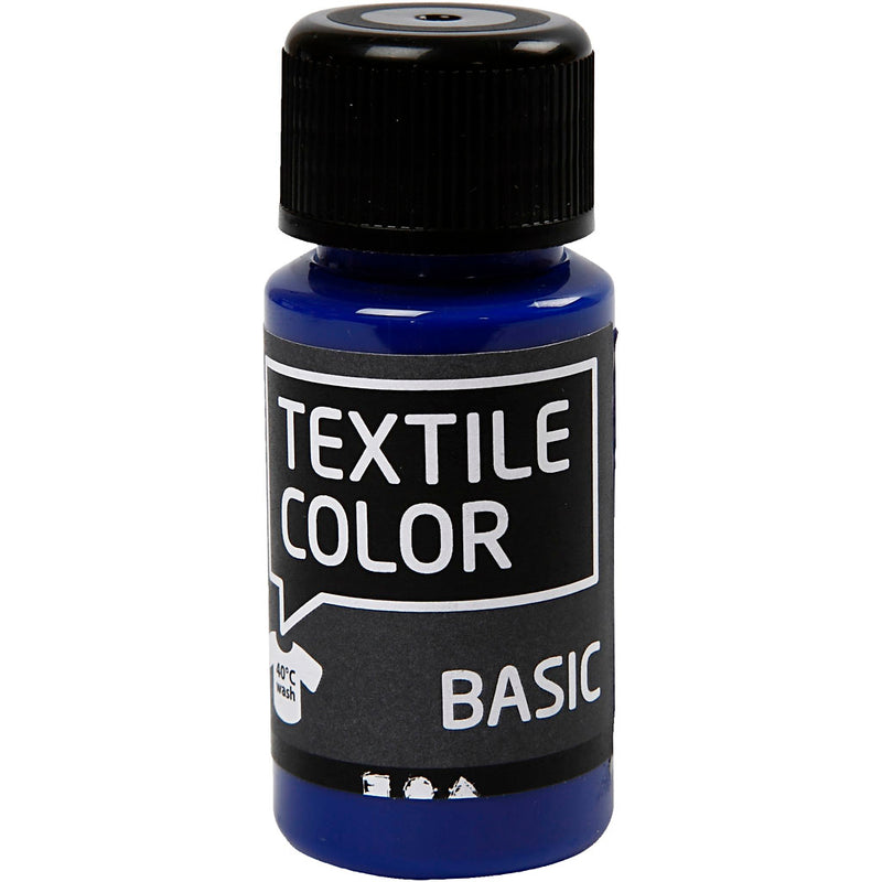 Creative Company Textile Color Semi-copertura Textile Paint Primary Blue, 50ml