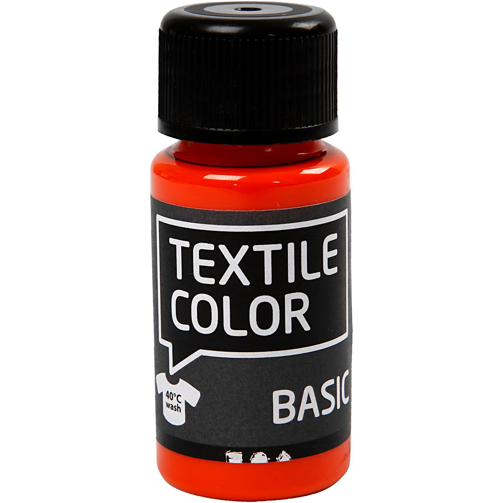 Creativ Company Textil Color semi-coberja de pintura textil naranja, 50 ml