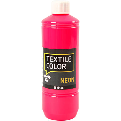 Creative Company Textile Color Semi-copertura Textile Paint Neon Pink, 500 ml